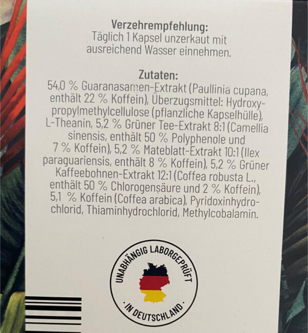 Koffein Guarana Mate
